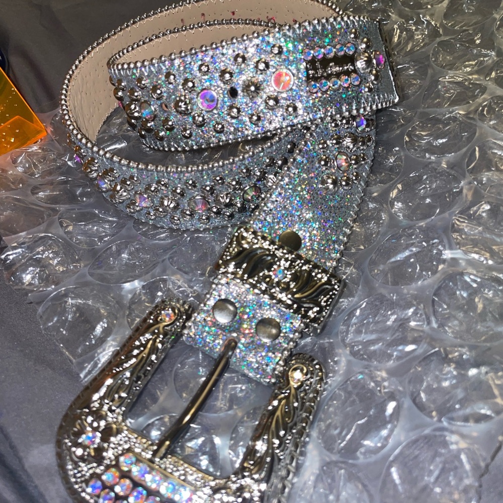 B.B. Simon Multicolor Crystal Belt